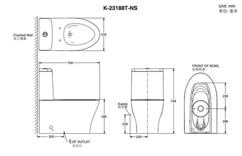 美國KOHLER-FAMILY CARE 水漩風單體馬桶+C3-150 電腦馬桶蓋組合、K-23188T-HC-0 + K-8297TW-HC-0、強勁沖水、隱藏式水電設計。暖座功能及暖風烘乾皆為5段式溫度可調設計｜台南衛浴 設計師推薦-龍百KOHLER