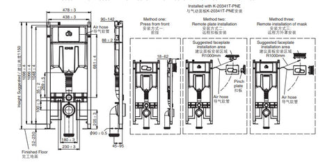 Tower 氣動內壁水箱 | K-20008T-PNE-NA｜氣動機構提供柔軟光滑的手感  支援4m半徑範圍內靈活的面板定位 3/6L用水量，最大限度地減少注水噪音  消除廁所異味並降低陶瓷上積聚水垢的風險  表面耐腐蝕、防刮及耐用｜台南衛浴 設計師推薦-龍百KOHLER