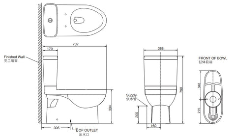 KOHLER-Reach 分體馬桶 | 安裝說明｜K-3991X-S-0｜白色｜現代設計配包覆式缸體  搭配緩降式馬桶蓋 可搭配C3電腦馬桶蓋 法弧座圈 兩段式沖水量：大4.8L / 小號3L KOHLER GLAZE：防污易清潔之高度玻化釉面 通過台灣省水標章認證（金級） 商品型號：K-3991X-S-0 本商品包含以下型號： 缸體：K-3836T-M4-0 Reach 分體馬桶底座 水箱：K-4949T Reach 分體馬桶水箱 馬桶蓋：K-4087X-0 Reach 緩降馬桶蓋 商品尺寸：寬 388mm x 深 790mm x 高 790mm / 管距：305mm｜台南衛浴 設計師推薦-龍百KOHLER