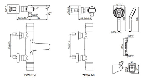 Aleo 恆溫浴缸淋浴龍頭 | K-72286T-9 | 耐用金屬構造，確保其耐用性能 KOHLER陶瓷閥芯的使用壽命超過同行標準的兩倍，保證其耐用性能 KOHLE獨家表面處理技術，強力耐腐蝕，防腐耐刮擦，比同行耐用標準超過兩倍，歷久如新  KOHLE獨家表面處理技術，使產品使用壽命超過同行標準的兩倍，耐用性能近乎苛求 本產品是以科勒全新PVD電鍍層技術所生產的，並通過嚴之鹽霧測試合成，產品質量經久耐用 | 台南衛浴 設計師推薦-龍百KOHLER