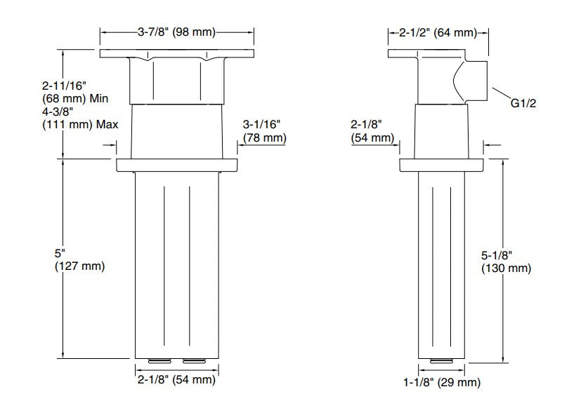 Statement 頭頂花灑臂 | K-26325T | 安裝說明 | 相容於單功能頭頂花灑 5