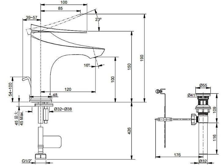 Fore Arc 單槍面盆龍頭 | K-29546T-4 | 安裝說明 | 我們設計的產品旨在為您提供功能性和風格的正確組合，為您的日常生活帶來舒適和輕鬆。 Fore Arc浴室水槽水龍頭的設計類似於流水，將提升您的浴室空間 強力耐腐蝕，防腐耐刮擦，比同行耐用標準超過兩倍，歷久彌新 預裝柔性供給管線簡化安裝  本龍頭以KOHLER全新PVD電鍍層技術所生產，並通過嚴格之鹽霧測試合格，品質經久耐用 | 台南衛浴 設計師推薦-龍百KOHLER