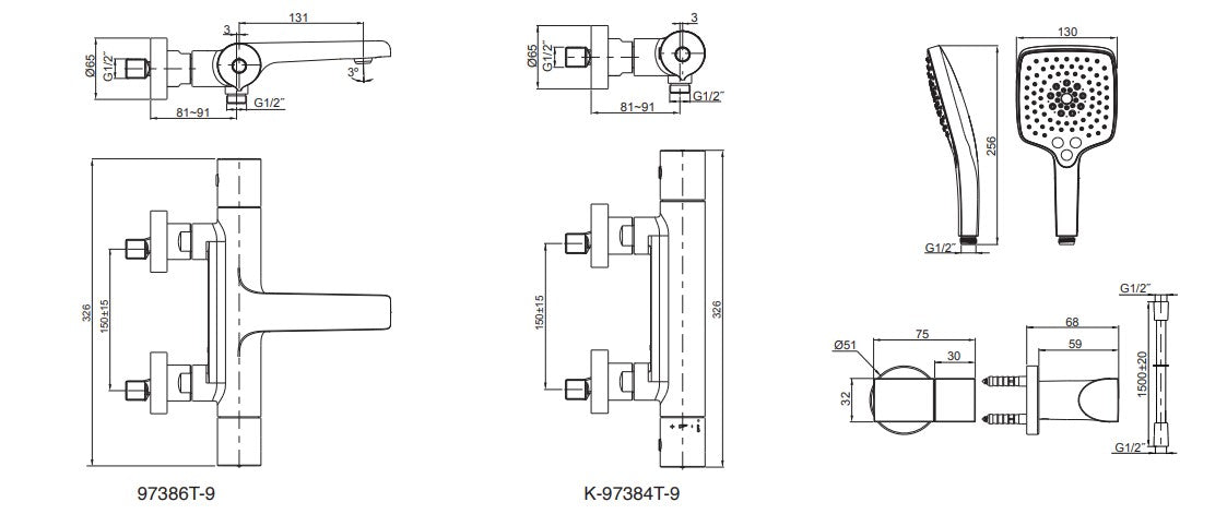 【龍業百起】KOHLER-Avid 恆溫浴缸淋浴龍頭 K-97386T-9
