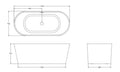 【龍業百起】KOHLER-Evok 2.0 170cm橢圓形獨立式壓克力浴缸(含排水) K-25165T-0