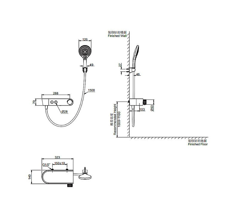 Fluence 浴缸淋浴龍頭(按鈕式)  | K-36520T-9 | 安裝說明 | 全新按鍵操控設計，美觀實用，適合各式浴室風格 WaterMind技術，出水強勁如一，澎湃盡興 業界首創的專利花灑出水技術 - WaterMind仿生駕馭水：自動感應水壓強度，並相應自動調節出水孔徑，在不同水壓下都能滿足強勁，均勻的出水效果，淋浴舒適暢快 關停水流後，出水孔自動閉合，關水即停，有效減少滴漏 出水孔自動“開合”，每次出水時水垢被自然沖洗掉，有效防止水垢堵塞出水孔，無須繁瑣手動清理｜台南衛浴 設計師推薦-龍百KOHLER