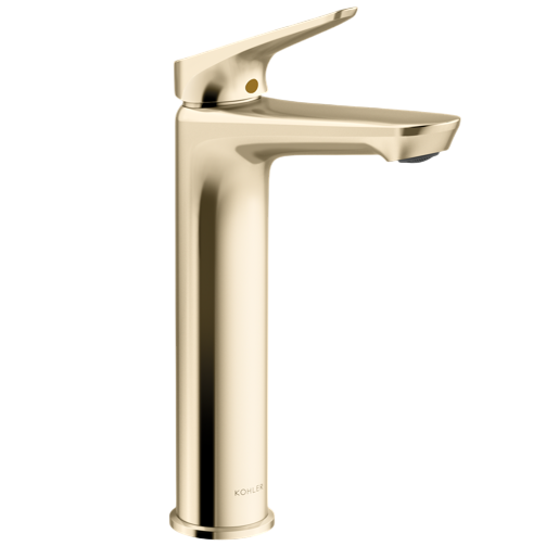 Fluence 加高單槍面盆龍頭  | K-33822T-4| 安裝說明 | 我們設計的產品旨在為您提供功能性和風格的正確組合，為您的日常生活帶來舒適和輕鬆。 Fluence浴室水槽水龍頭的設計類似於流水，將提升您的浴室空間 這款水龍頭配有纖細的槓桿手柄，易於用一隻手抓握和控制，消除了不必要的元素，呈現出現代設計 單桿手柄可實現開/關啟動、音量和溫度控制 手把上有紅色/藍色索引  強力耐腐蝕，防腐耐刮擦，比同行耐用標準超過兩倍，歷久彌新 預裝柔性供給管線簡化安裝  本龍頭以KOHLER全新PVD電鍍層技術所生產，並通過嚴格之鹽霧測試合格，品質經久耐用 | 台南衛浴 設計師推薦-龍百KOHLER