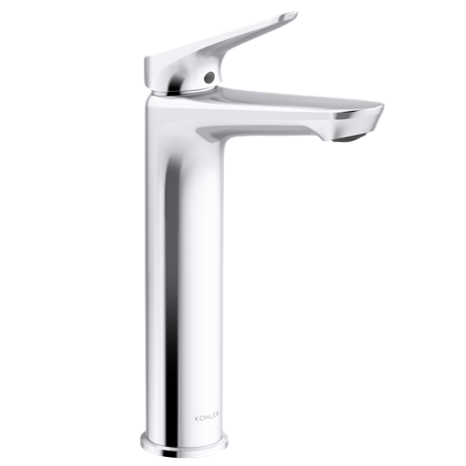 Fluence 加高單槍面盆龍頭  | K-33822T-4| 安裝說明 | 我們設計的產品旨在為您提供功能性和風格的正確組合，為您的日常生活帶來舒適和輕鬆。 Fluence浴室水槽水龍頭的設計類似於流水，將提升您的浴室空間 這款水龍頭配有纖細的槓桿手柄，易於用一隻手抓握和控制，消除了不必要的元素，呈現出現代設計 單桿手柄可實現開/關啟動、音量和溫度控制 手把上有紅色/藍色索引  強力耐腐蝕，防腐耐刮擦，比同行耐用標準超過兩倍，歷久彌新 預裝柔性供給管線簡化安裝  本龍頭以KOHLER全新PVD電鍍層技術所生產，並通過嚴格之鹽霧測試合格，品質經久耐用 | 台南衛浴 設計師推薦-龍百KOHLER