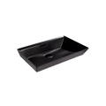 Brazn 長方形獨立盆、K-EX21060T-HB1、黑色、美型簡約時尚。 薄至5mm的纖薄邊面盆設計。CleanCoat®面盆表面處理技術確保外表潔淨光亮如新｜台南衛浴 設計師推薦-龍百KOHLER