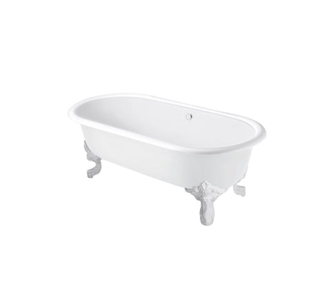 KOHLER-Cleo 獨立式鑄鐵浴缸搭鑄鐵腳(1.7M)